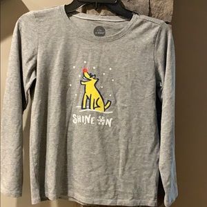 🎁 Life is Good Christmas dog kids T-shirt